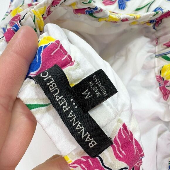 Banana Republic Skirt Womens Medium Pleated Floral Flowy Midi Career Formal - Picture 2 of 8